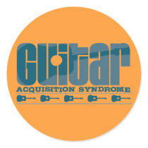 G.A.S. Acoustic Blue stickers by rockatfirstsite G.A.S. Acoustic Blue stickers