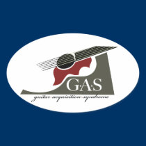 G.A.S. Acoustic Guitar Red stickers