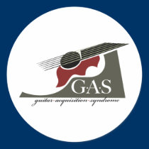 G.A.S. Acoustic Guitar Red stickers