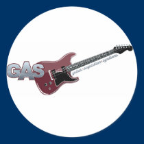 G.A.S. Red Electric Guitar stickers