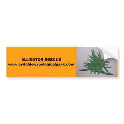 G-B 001, ALLIGATOR RESCUE BUMPER STICKER by cc1234