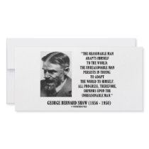 G. B. Shaw Progress Depends Upon Unreasonable Man Custom Photo Card