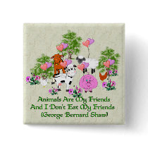 G. B. Shaw Vegetarian Quote Buttons