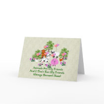 G. B. Shaw Vegetarian Quote Greeting Card