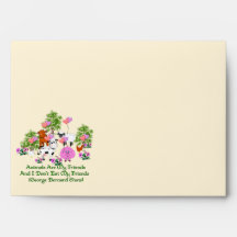G. B. Shaw Vegetarian Quote Envelopes