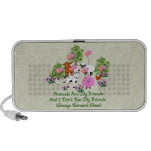 G. B. Shaw Vegetarian Quote iPhone Speakers