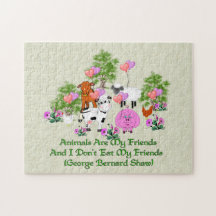 G. B. Shaw Vegetarian Quote Jigsaw Puzzles