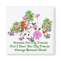 G. B. Shaw Vegetarian Quote magnets by orsobear G. B. Shaw Vegetarian Quote magnets