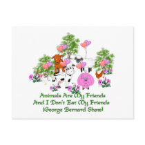 G. B. Shaw Vegetarian Quote Postcards