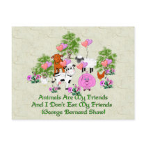 G. B. Shaw Vegetarian Quote Post Cards