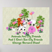 G. B. Shaw Vegetarian Quote Posters