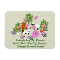 G. B. Shaw Vegetarian Quote Magnet