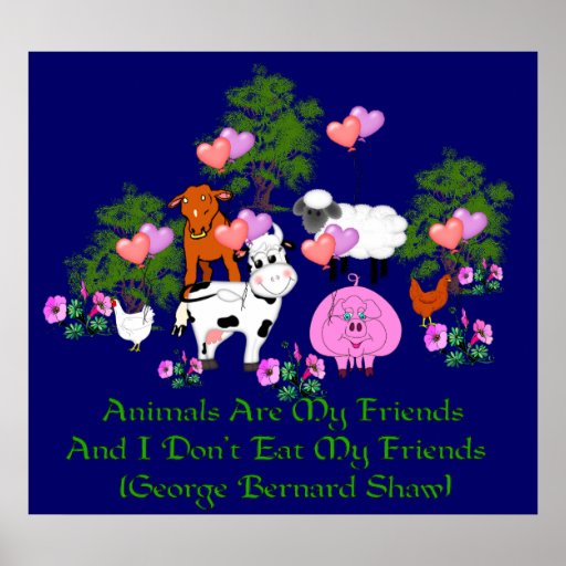 G. B. Shaw Vegetarian Quote Print