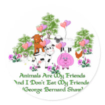 G. B. Shaw Vegetarian Quote stickers by orsobear G. B. Shaw Vegetarian Quote stickers