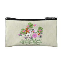 G.B. Vegetarian Quote Cosmetic Bags