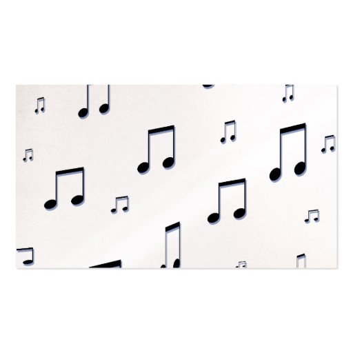 G-Clef & Music Keyboard Business Cards (back side)