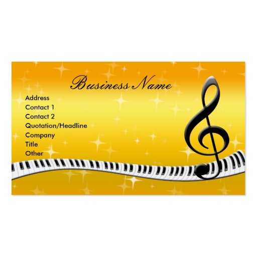 G-Clef & Music Notes Business Cards