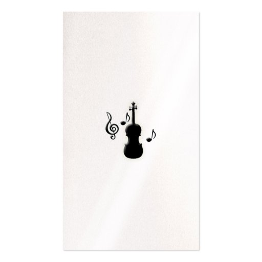 G-Clef Music Notes Piano Keyboard Business Card (back side)