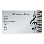 G-Clef & Piano Keyboard Music Notes Business Cards