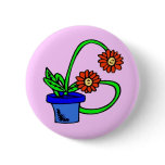 G - Flowers Monogram Button