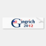 G / Gingrich 2012 (v104) Bumper Stickers