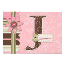 G Girl Invitation Card J