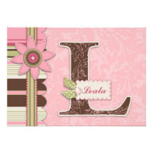 G Girl Invitation Card L