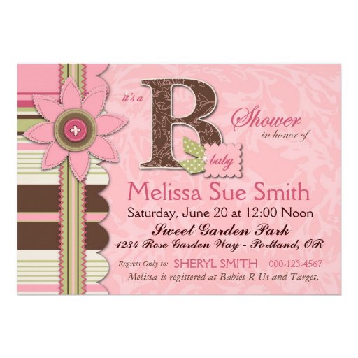 G Girl Invitation Card M
