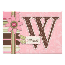 G Girl Invitation Card W