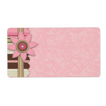 G Girl Name Tag Shipping Label