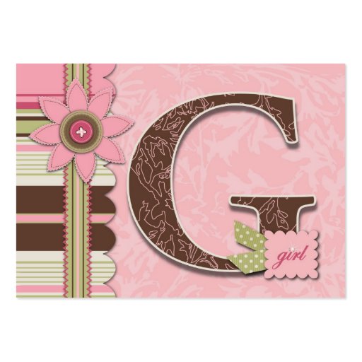 G Girl TY Gift Tag Business Card Templates