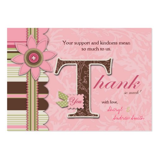 G Girl TY Gift Tag Business Card Templates (back side)