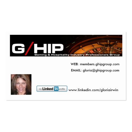 G/HIP GROUP LINKED IN NETWORKING CARD BUSINESS CARDS (front side)