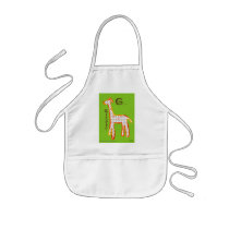 'G is for giraffe' digital painting apron by bestkids 'G is for giraffe' digital painting apron