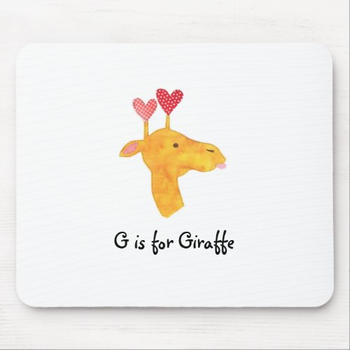 G is for Giraffe mousepad