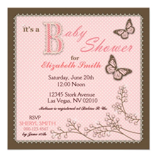 G is for Girl Invitation Square