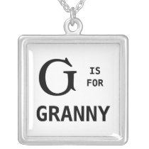 G Is For Granny Monogram Pendant Monogrammed