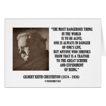 G.K. Chesterton Great Scheme Experiment Of Being cards