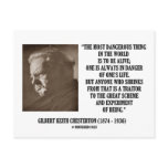 G.K. Chesterton Great Scheme Experiment Of Being Postcard