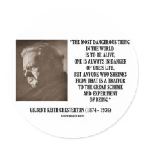 G.K. Chesterton Great Scheme Experiment Of Being stickers