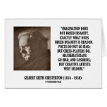 G.K. Chesterton Imagination Insanity Creative Cards