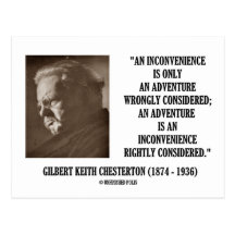 G.K. Chesterton Inconvenience Adventure Considered Post Cards