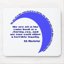 G. K. Chesterton Stormy Sea Mouse Pad