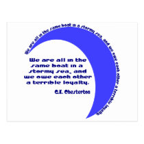 G. K. Chesterton Stormy Sea postcards