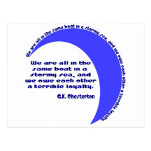 G. K. Chesterton Stormy Sea Post Cards