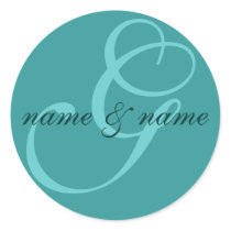 G monogram label - personalize first names stickers