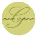"G" monogram label - personalize names stickers by rubymonkey "G" monogram label - personalize names stickers