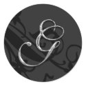 G Monogram Letter Wedding Envelope Seal Sticker by TDSwhite G Monogram Letter Wedding Envelope Seal Sticker