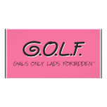 G.O.L.F. GALS ONLY LADS FORBIDDEN photo cards