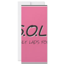 G.O.L.F. GALS ONLY LADS FORBIDDEN CUSTOM RACK CARD